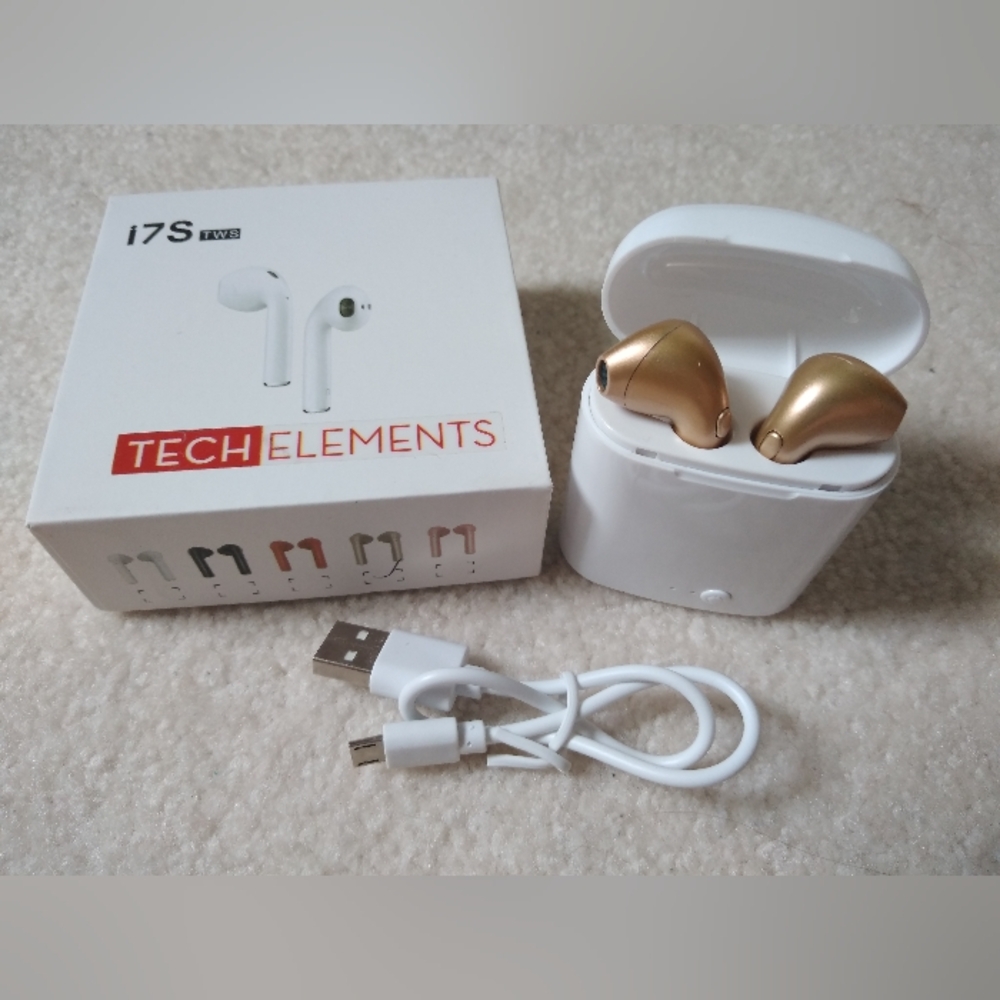 Tech Elements i7S Ear Pod Headphones Ear Pods Gold